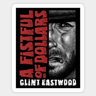 A Fistful Of Dollars, Sergio Leone, Clint Eastwood Sticker